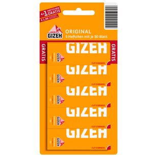 Gizeh yellow blister 4 + 1